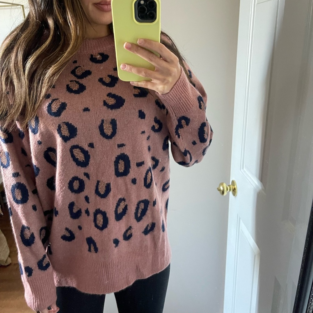 Molly Bracken Animal Print Sweater